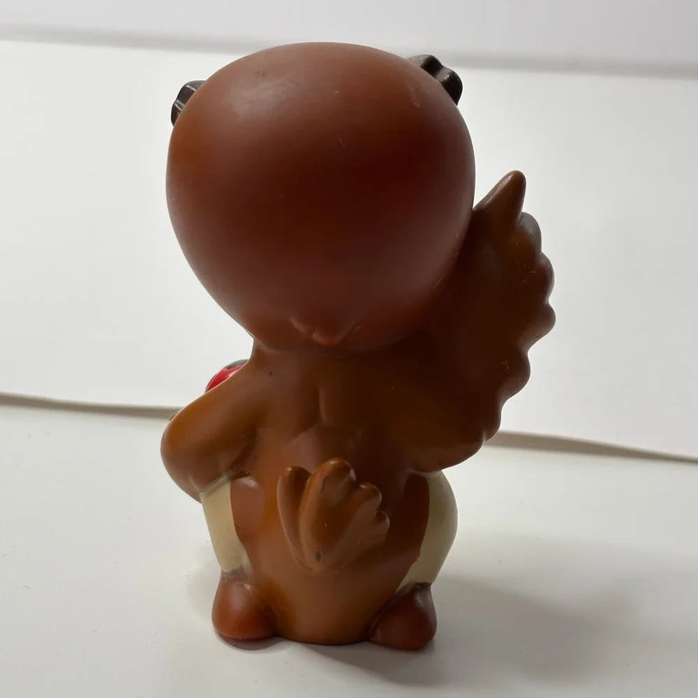 VTG Disney Mattel Little People Owl with Ladybug Figurine 2001 Brown Bird Toy